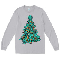 Moon Dust christmas tree with gemstones Long Sleeve Tee - MaliasSmallBusiness