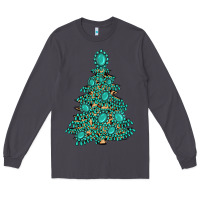Smoke christmas tree with gemstones Long Sleeve Tee - MaliasSmallBusiness