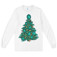 White christmas tree with gemstones Long Sleeve Tee - MaliasSmallBusiness