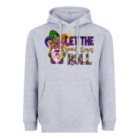 Heather Grey Let the good times roll with gnome Heavyweight Hoodie - HowdyJamesFarm