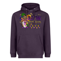 Plum Let the good times roll with gnome Heavyweight Hoodie - HowdyJamesFarm