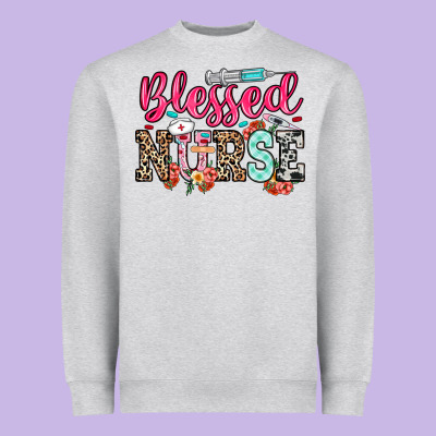 Blessed Nurse Heavyweight Sweatshirt Designed By Nancycooperartshop