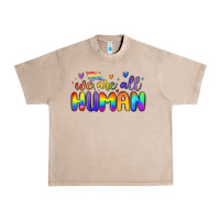 French Oak we are all human Urban Heavy Tee - MaliasSmallBusiness