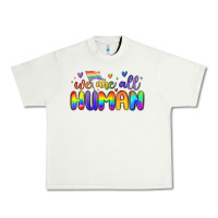 Pistachio we are all human Urban Heavy Tee - MaliasSmallBusiness