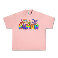 Salmon we are all human Urban Heavy Tee - MaliasSmallBusiness