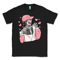 Black skeleton girl valentine's day Classic Tee - MaliasSmallBusiness