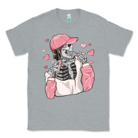 Heather Grey skeleton girl valentine's day Classic Tee - MaliasSmallBusiness