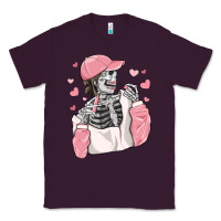 Plum skeleton girl valentine's day Classic Tee - MaliasSmallBusiness