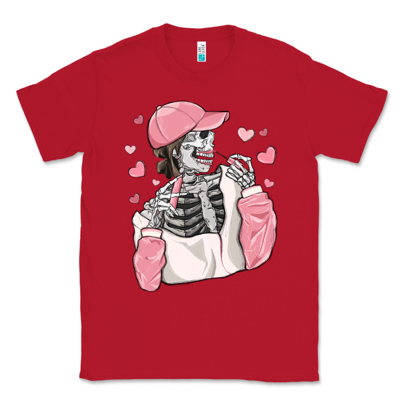 Skeleton Girl Valentine's Day Classic Tee by MaliasSmallBusiness | Teevron