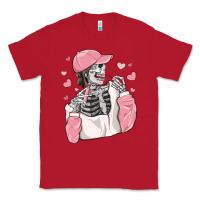 Red skeleton girl valentine's day Classic Tee - MaliasSmallBusiness