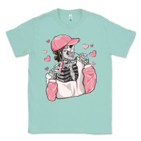 Seafoam skeleton girl valentine's day Classic Tee - MaliasSmallBusiness