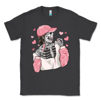 Smoke skeleton girl valentine's day Classic Tee - MaliasSmallBusiness