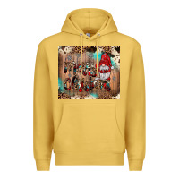 Antique Gold merry christmas gnome Premium Hoodie - JahusDesignShop