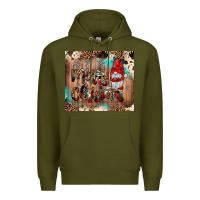 Army Green merry christmas gnome Premium Hoodie - JahusDesignShop
