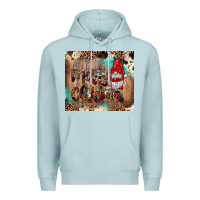 Blue Mist merry christmas gnome Premium Hoodie - JahusDesignShop