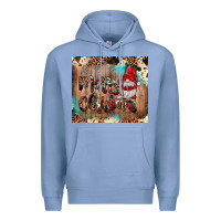 Colony Blue merry christmas gnome Premium Hoodie - JahusDesignShop