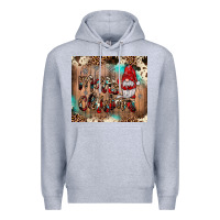 Heather Grey merry christmas gnome Premium Hoodie - JahusDesignShop