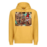Mustard merry christmas gnome Premium Hoodie - JahusDesignShop