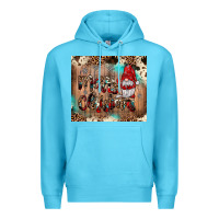 Ocean Blue merry christmas gnome Premium Hoodie - JahusDesignShop
