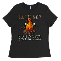 Black lets get toasted Ladies Tee - CowhideDigitalArt