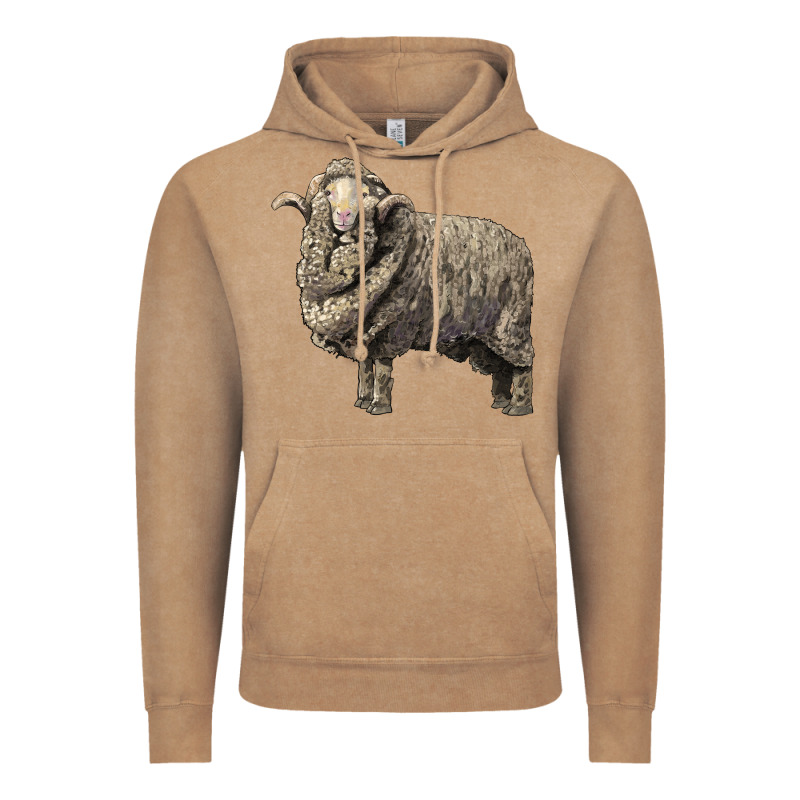 Merino Wool Sheep Vintage Hoodie by LillyAllenDesigns | Teevron
