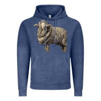 Vintage Denim merino wool sheep Vintage Hoodie - LillyAllenDesigns