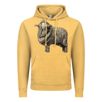 Vintage Mustard merino wool sheep Vintage Hoodie - LillyAllenDesigns