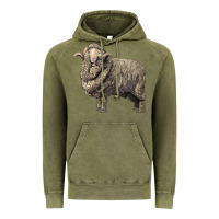 Vintage Olive merino wool sheep Vintage Hoodie - LillyAllenDesigns