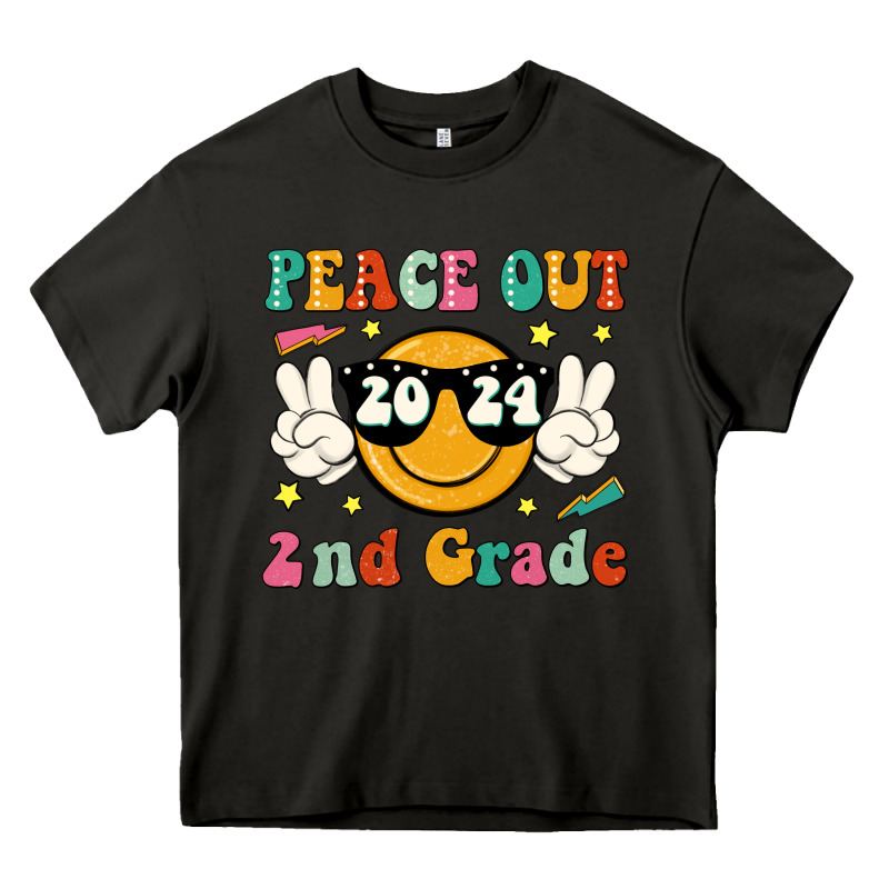 Peace Out 2024 2nd Grade Heavy Core Tee by JahusDesignShop | Teevron