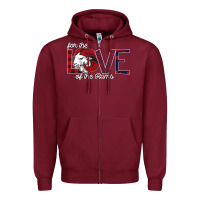 Burgundy For the Love of the Rams Zipper Hoodie - Bettercallsaul