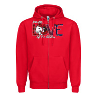 Red For the Love of the Rams Zipper Hoodie - Bettercallsaul