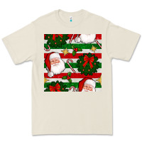 Bone christmas  santa clause and ornaments seamless  pattern Premium Tee - BundleAndBundleShop