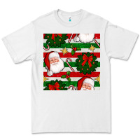 White christmas  santa clause and ornaments seamless  pattern Premium Tee - BundleAndBundleShop