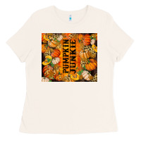 Bone Pumpkin Junkie Ladies Tee - RanaPortraitStore