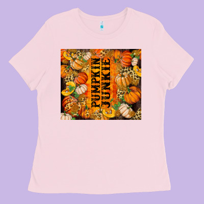 Pumpkin Junkie Ladies Tee Designed By Ranaportraitstore