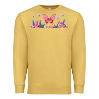 Antique Gold butterflies and flowers Premium Sweatshirt - TumblerDesignByShophia