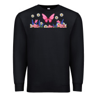 Black butterflies and flowers Premium Sweatshirt - TumblerDesignByShophia
