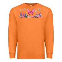 Carrot butterflies and flowers Premium Sweatshirt - TumblerDesignByShophia