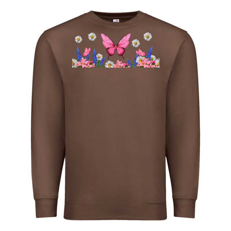 Butterflies And Flowers Premium Sweatshirt by TumblerDesignByShophia | Teevron