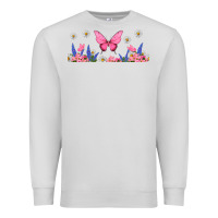 Dove Grey butterflies and flowers Premium Sweatshirt - TumblerDesignByShophia