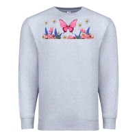 Heather Grey butterflies and flowers Premium Sweatshirt - TumblerDesignByShophia