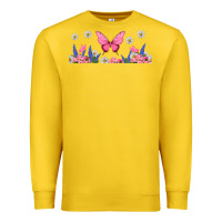 Lemon butterflies and flowers Premium Sweatshirt - TumblerDesignByShophia