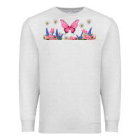 Oatmeal Heather butterflies and flowers Premium Sweatshirt - TumblerDesignByShophia
