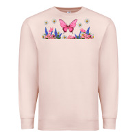 Pale Pink butterflies and flowers Premium Sweatshirt - TumblerDesignByShophia