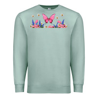 Seafoam butterflies and flowers Premium Sweatshirt - TumblerDesignByShophia