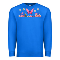 True Royal butterflies and flowers Premium Sweatshirt - TumblerDesignByShophia