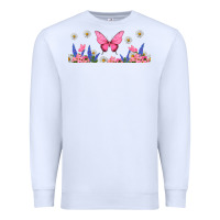 White butterflies and flowers Premium Sweatshirt - TumblerDesignByShophia