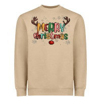 Mushroom merry christmas raindeerr Heavyweight Sweatshirt - MaliasSmallBusiness
