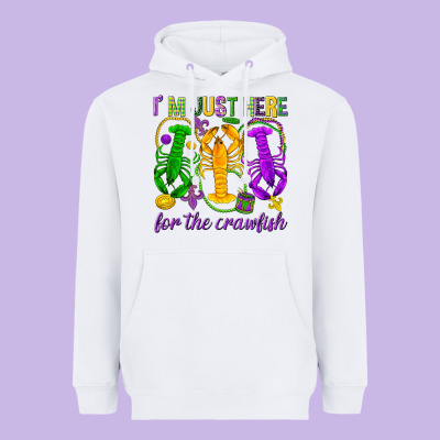 I'm Just Here For The Crawfish Heavyweight Hoodie Designed By Howdyjamesfarm