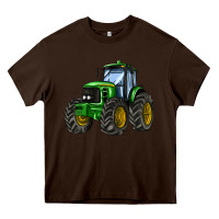 Chocolate Brown farm tractor Heavy Core Tee - AdoDesignShop